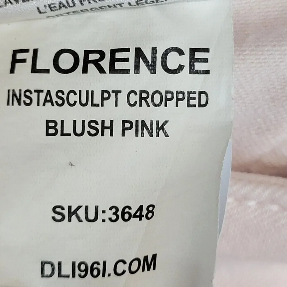 DL1961 Womens Jeans Florence Instasculpt Crop Size 33 Blush Pink Cropped Raw Hem